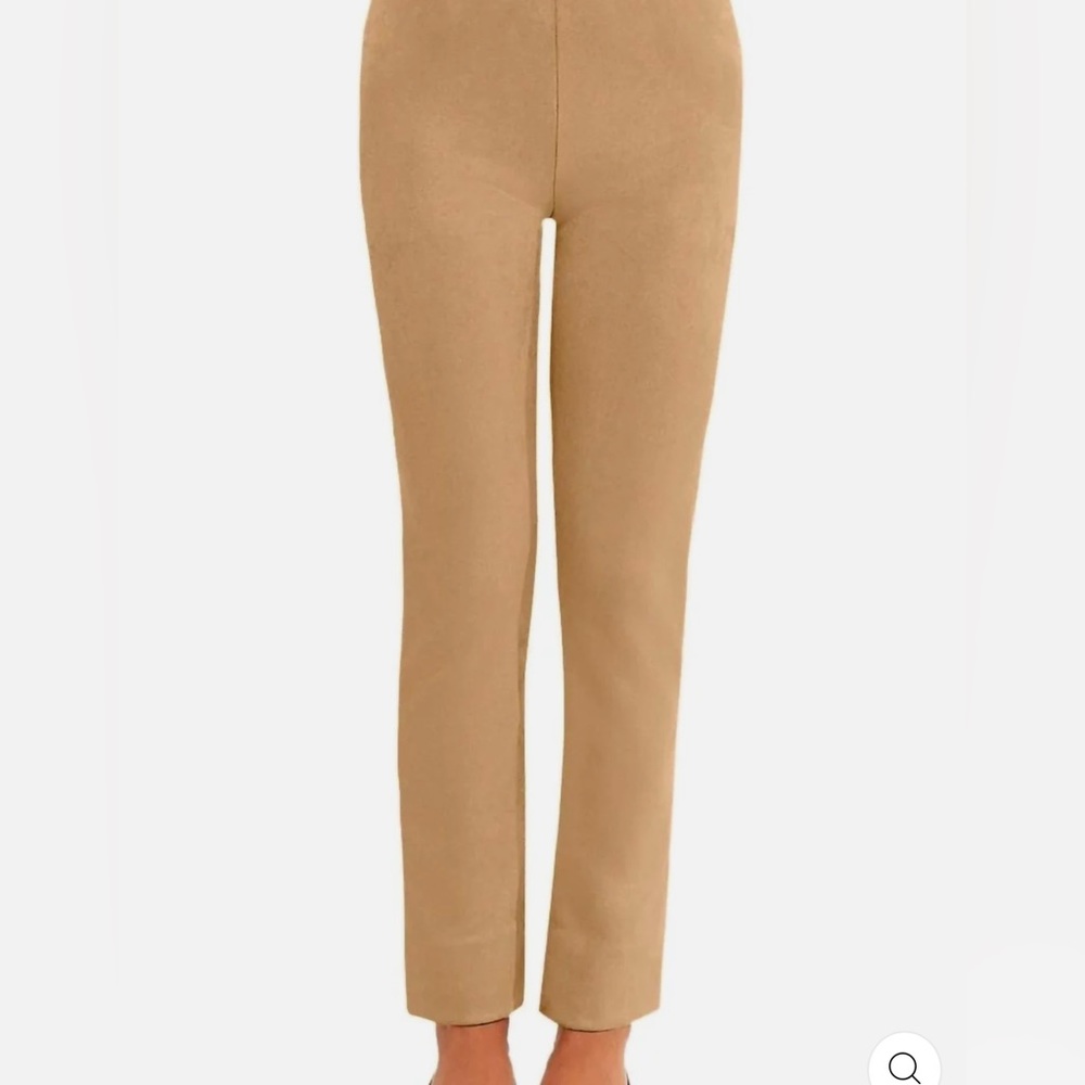 Gretchen Scott Ultra Suede Gripeless Pull On Pant In Beige